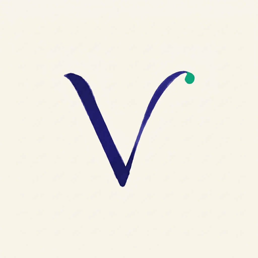 Calligraphic V icon